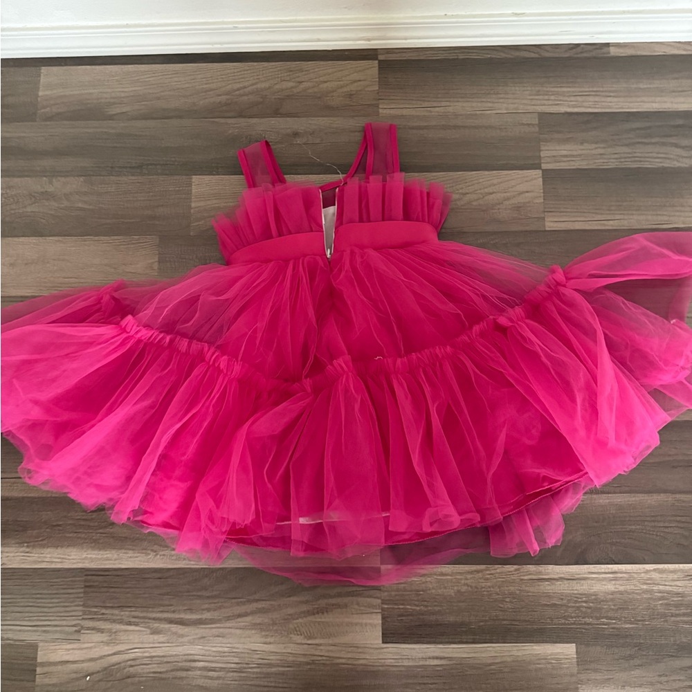 SHEIN Pink Tulle Kids Dress - Picture 6 of 8